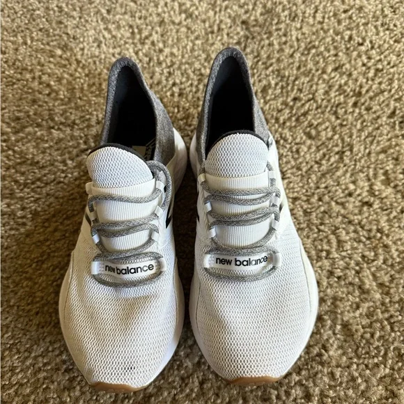 New Balance White and Gray Athletic Shoes - Picture 5 of 5